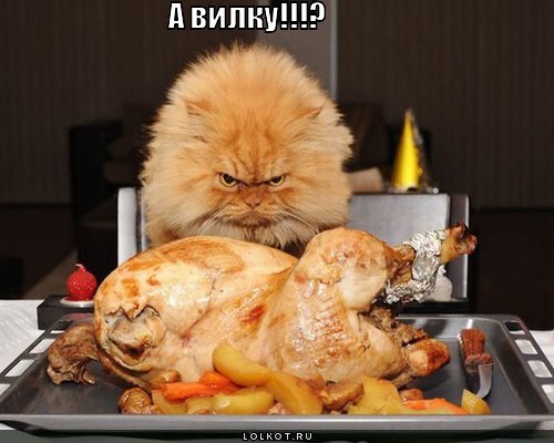 а вилку?!
